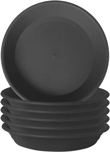 Miniatura 11 de 6 platillos de plástico para plantas de 5 pulgadas, tamaño individual, grueso y fuerte de 6, 8, 10, 12 pulgadas, bandeja de recogedor de agua