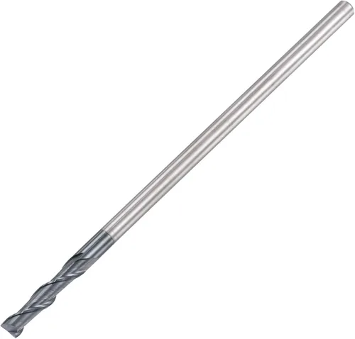 Miniatura 12 de uxcell Fresa de extremo de nariz cuadrada, punta de 0.039 in de diámetro de carburo sólido recubierto AlTiN Fresa CNC Fresa de 2 flautas en espiral