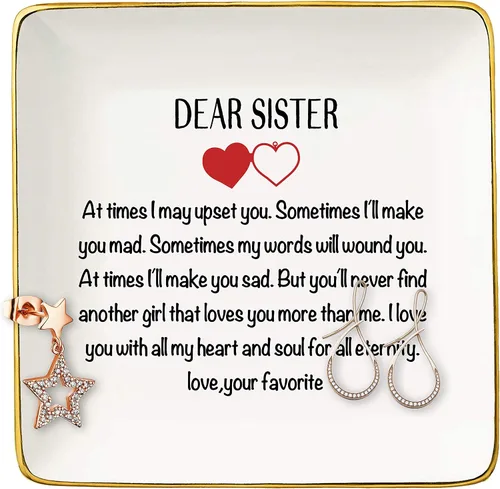 Topthink Regalo de amistad para mujer, cumpleaños, graduación, Año Nuevo, Navidad, regalos para hermana, hermana del alma, cuñada, mejor amiga,