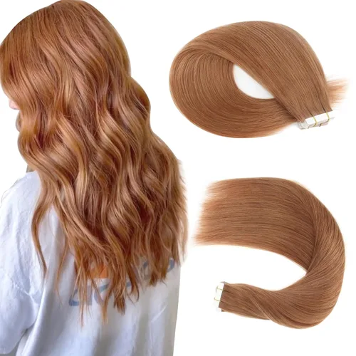 Miniatura 24 de Sassina Extensiones de Cabello Humano con Cinta Negro Azabache 12 Pulgadas 30g/paquete 20pcs Liso Sin Costuras Trama de Piel Extensiones de Cabello