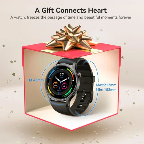 Miniatura 7 de Reloj inteligente para hombres y mujeres, responder/hacer llamadas, pantalla ultra clara AMOLED de 1.32 pulgadas con monitor de frecuencia cardíaca