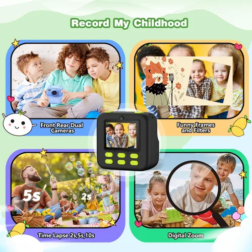 Miniatura 3 de Masterbee Cámara de Impresión Instantánea para Niños, Regalos de Cumpleaños para Niños y Niñas, Cámara Digital para Niños, Video HD 1080P, Regalos