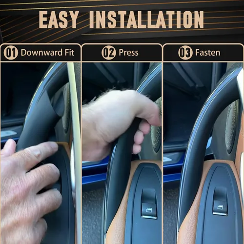 Miniatura 7 de Cubierta de agarre para manija de puerta interior trasera para BMW 320, 328, 330, 335, M3 F30/F31/F34/F80 Serie 3 2012-2018 y 418, 420, 428, 430