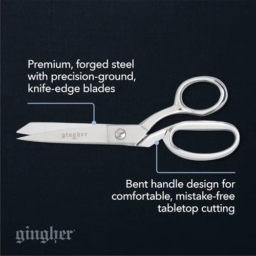Miniatura 2 de Gingher - Tijeras de tela de modista con funda protectora, tijeras de acero inoxidable de 7 pulgadas, tijeras de tela afiladas con borde