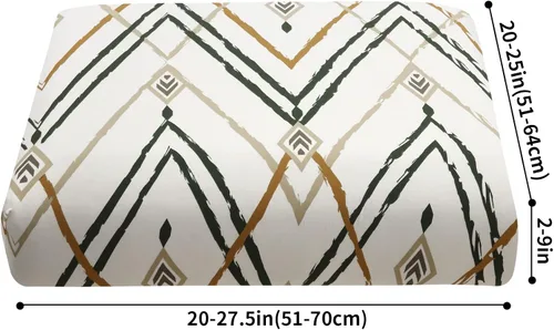 Miniatura 6 de Fuloon Fundas de Cojines para Sofá, Fundas Elásticas de Cojín de Asiento con Estampado, Fundas Deslizables de Asiento de Sofá Lavables, Protector