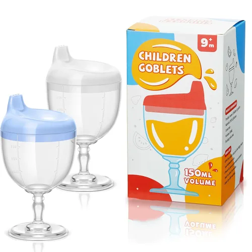 Miniatura 7 de Irenare 1 Pieza Taza Sippy de Vino para Bebé Copa de Plástico Copa Goblet Sin Derrames Vaso de Vino para Bebé Copa Sippy Goblet para Bebé Taza