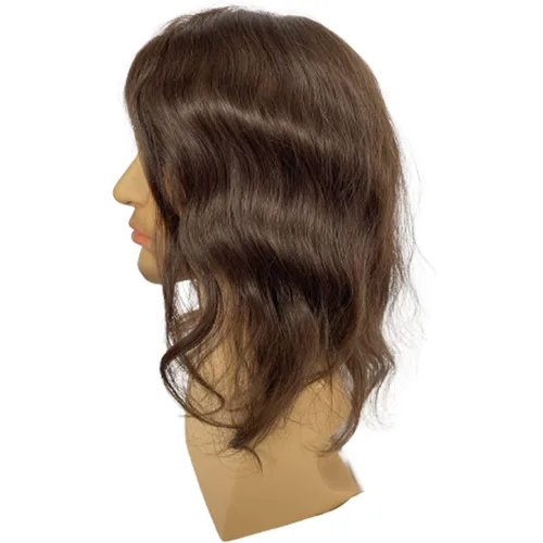 Miniatura 4 de Voloria Toupee de 12 pulgadas para hombre, piel ultrafina, pieza de cabello humano virgen europeo, piezas de sistema de reemplazo para hombres y #3