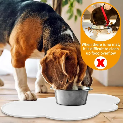 Miniatura 62 de Ptlom - Tapete para mascotas para perros y gatos, antideslizante, impermeable, tapetes para alimentación de perros que previenen el desbordamiento