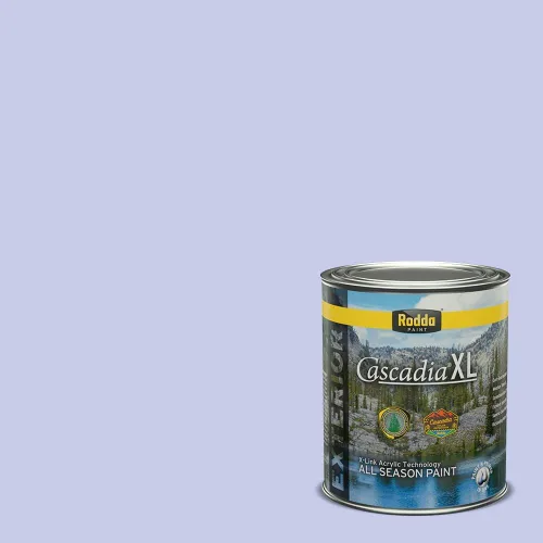 Miniatura 135 de Rodda Paint CASCADIA XL Pintura e imprimación de satén exterior en uno, cuarto de galón, bikini lavanda