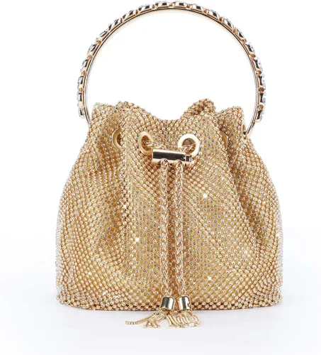 UBORSE Bolso pequeño con purpurina y diamantes de imitación, embrague de lentejuelas para mujer