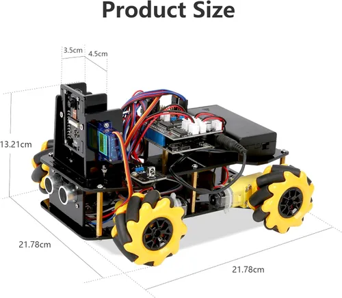 Miniatura 3 de Kit de robot con cámara de 3 MP, kit de robótica para niños de 8 a 12 años, 12 a 16 años, compatible con Arduino y Scratch, aplicación y control