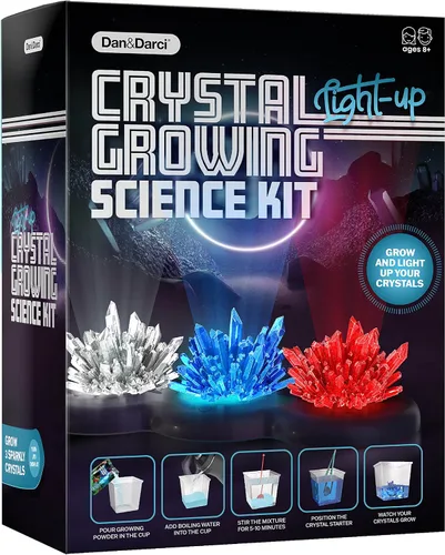 Dan&Darci Kit de cultivo de cristal para niños, experimentos científicos, regalos para niños y niñas de 8 a 14 años de edad, juguetes para
