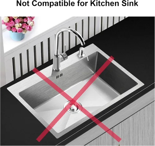 Miniatura 3 de Paquete de 6 coladores de drenaje de malla para lavabo de baño, 2.12 pulgadas, parte superior / 1 pulgada de acero inoxidable pequeño para fregadero