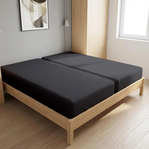 Miniatura 21 de Sábana bajera flexible de tamaño King para cama de número de sueño, 1 pieza, sábana bajera de media división tamaño King – Desglose de 34 pulgadas
