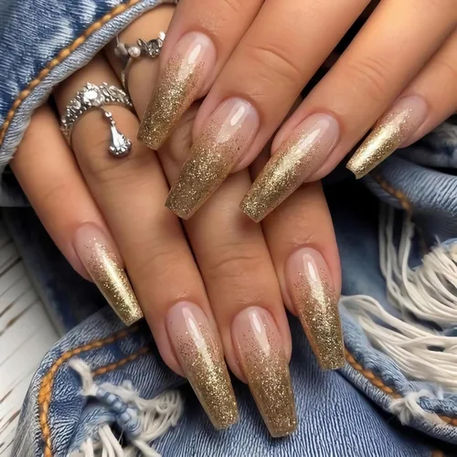 Miniatura 18 de MISUD Uñas postizas a presión – Uñas postizas largas con punta francesa negra, diseño de diamantes de imitación verde acrílico, 24 piezas 01702verde
