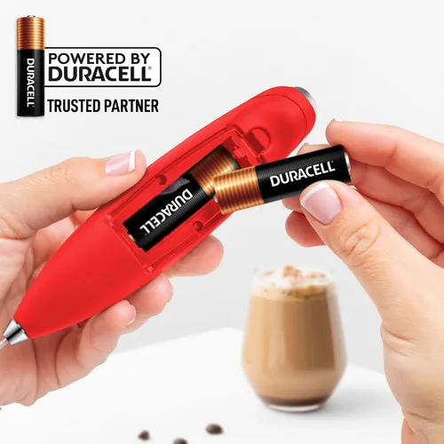 Miniatura 471 de Zulay Milk Boss Espumador de leche potente manual, hace espuma para latte, batidor para mezclar bebidas, café, miniespumador para capuchino, frappé