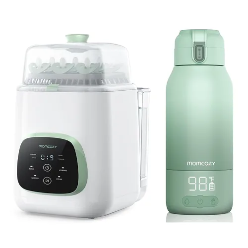 Momcozy KleanPal Pro - Lavadora de biberones y calentador de leche portátil Momcozy para viajes