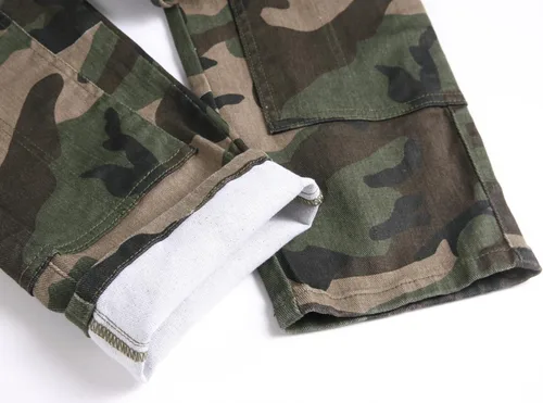 Miniatura 184 de Baylvn - Pantalones de mezclilla entallados y estampados para hombre con corte recto