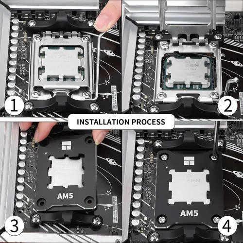 Miniatura 6 de Thermalright ASF-Black AM5 Soporte para CPU, marco de fijación correctivo antiflexión, montaje fijo AM5 de ajuste completo sin marcas, marco