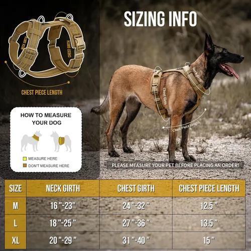 Miniatura 2 de OneTigris - Arnés para perro, chaleco para perro con acolchado suave sin tirones, nylon táctico ajustable duradero de alta resistencia para perros