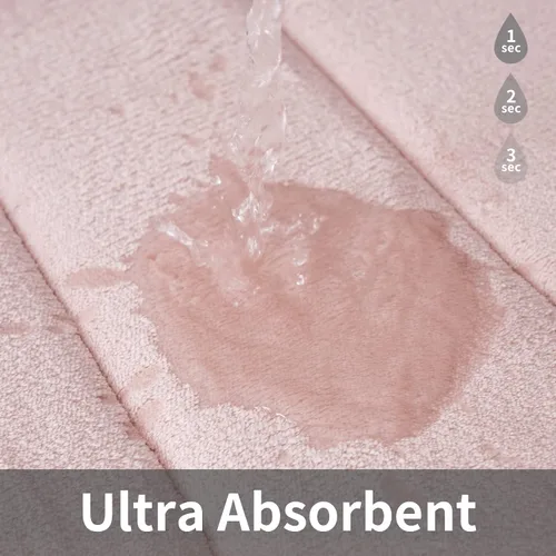 Miniatura 4 de ROSMARUS Alfombra de baño de espuma viscoelástica 17” x 24”, alfombras de baño absorbentes de agua para el baño, alfombras de baño antideslizantes