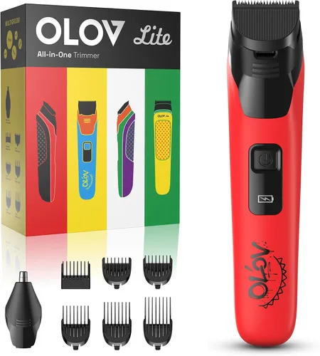 Miniatura 13 de Recortadora eléctrica de barba para hombres, recortadora de pelo de nariz y maquinilla de afeitar eléctrica para hombres, kit de aseo 10 en 1
