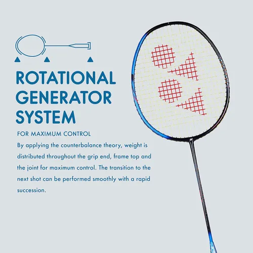 Miniatura 4 de YONEX Raqueta de bádminton Smash (G4, 2.57 oz, 28 libras de tensión)