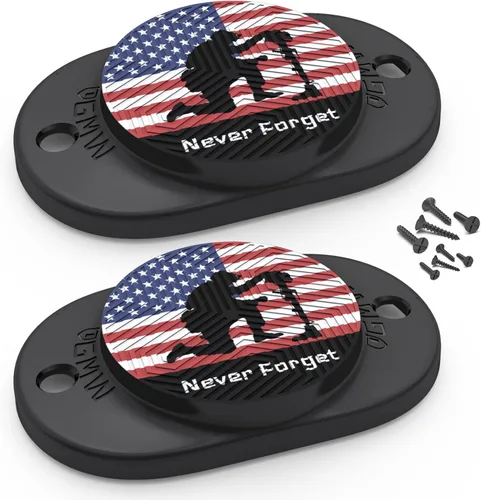 GMW Gun Magnet [2-Pack] | 30 lbs. Rating Magnetic Gun Mount | HQ Rubber Coated Gun Magnet Buckler Series for Car, Truck, Desks, Safes, and Walls |