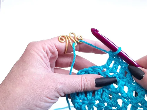 Miniatura 8 de Handmade Crochet Tension Ring ZigZag Wire Wrapped Knitting or Crochet Tool Crochet Gifts and Accessories Active