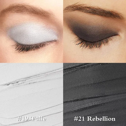 Miniatura 3 de FOCALLURE 2 lápices de sombra de ojos sin arrugas, lápiz de sombra de ojos en crema brillante y mate, larga duración, impermeable, iluminador