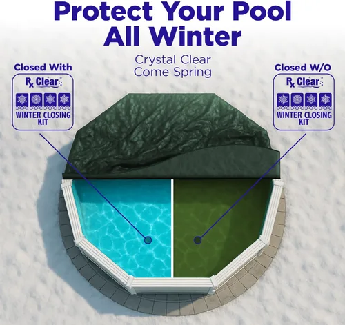 Miniatura 5 de Rx Clear Kit de cierre de piscina para piscinas sobre el suelo y enterradas Kit de invierno de piscina Productos químicos de cierre de invierno