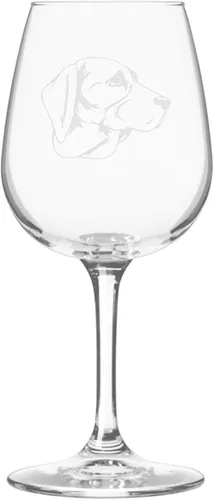 Miniatura 390 de Copa de vino de 12.75 onzas con diseño de perro grabado
