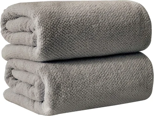 Miniatura 20 de Great Bay Home Toalla de baño blanca – Toalla de baño de gran tamaño 100% algodón de 68 x 35 pulgadas – Absorbente, de secado rápido, toalla de baño