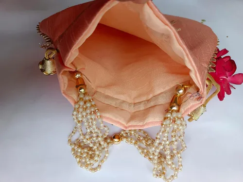 Miniatura 3 de ANUVAN Bolso de mano étnico indio para mujer, bolso de mano para novia, batwa, perlas, asa de embrague, para mujer, fiesta nupcial, boda