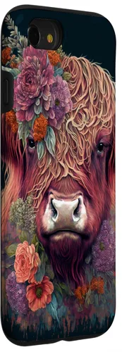 Miniatura 3 de Funda para iPhone SE (2020) / 7 / 8 Western Boho Highland Cow Farmer Lover