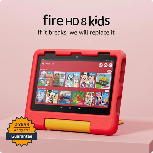 Miniatura 9 de Tablet Amazon Fire HD 8 Kids (últ. modelo), de 3 a 7 años. Con brillante pantalla HD de 8″. Contenido exclusivo sin publicidad, control parental