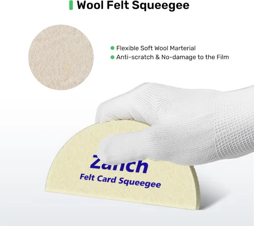 Miniatura 2 de Zanch Herramientas de tinte de ventanas, escobilla de fieltro de lana suave para protección contra el tinte de ventanas e instalación de película