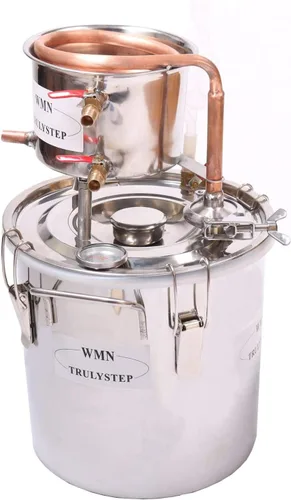 Miniatura 9 de Nuevo juego para fermentación casera, aguardiente casero, de cobre, 30 litros, 8 galones