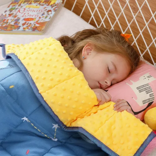 Miniatura 15 de BUZIO - Cobija infantil con peso, algodón transpirable con esferas y dibujos Leopardo Rosa