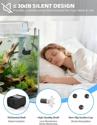 Miniatura 4 de Mini bomba sumergible de 80 GPH (300 L/H, 4 W), bomba de fuente pequeña con manguera de 4.9 pies para función de agua, acuarios, pecera, fuente