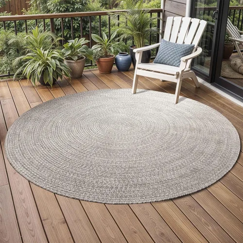 Miniatura 56 de BNM - Alfombra ovalada bohemia para interiores y exteriores con patrón trenzado sólido, perfecta para patio trasero, patio, oficina, sala de estar