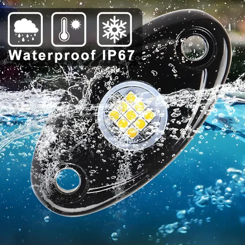 Miniatura 3 de Luces de Roca para Camiones, 4 Módulos de Luces LED de Roca, Kits de Luces de Neón de Roca Impermeables IP67 para Camioneta ATV Todoterreno SUV
