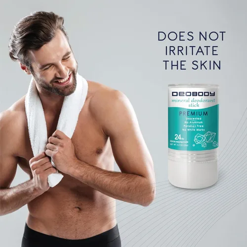 Miniatura 5 de Desodorante Natural de Cristal de Aluminio en Piedra. (120gr / 4.25Oz) Para Hombres y Mujeres. Antiperspirante para Sudor Fuerte de Axilas y Pies.