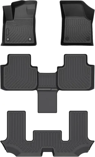 Miniatura 8 de Cartist Alfombrillas personalizadas para VW Atlas 2018-2025 2026 (asientos de banco de 7 pasajeros), juego completo de 3 filas para accesorios
