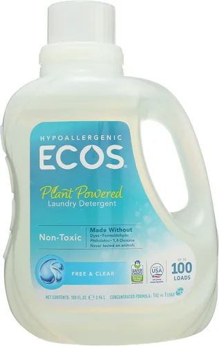 Miniatura 5 de Earth Friendly Products Ecos 2 x Detergentes líquidos para ropa, libre y transparente, 100 onzas líquidas (paquete de 2)