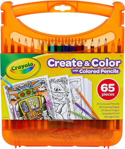 Crayola Lápices de colores para colorear con páginas para colorear, regalo para niños, edades de 4, 5, 6, 7, 8, el embalaje puede variar