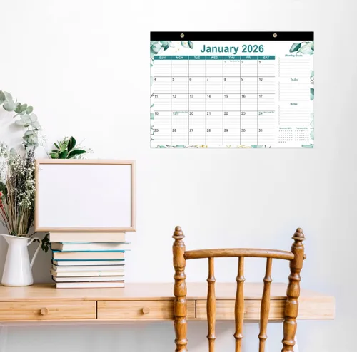Miniatura 7 de Calendario de escritorio 2026, calendarios de 12 meses de enero de 2026 a diciembre de 2026, calendario de escritorio 2026 con papel grueso, 17 x 12