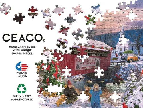 Miniatura 5 de Ceaco - Navidad clásica - Granero rojo - Rompecabezas de 1000 piezas