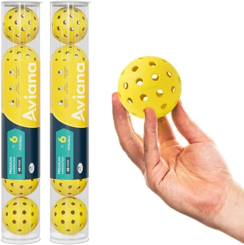 Miniatura 10 de Outdoor Pickleball Balls USAPA Approved for Tournament Play 6 12 48 Packs Durable 40-Hole Design Ideal for All Skill Levels Pickleball Accessories