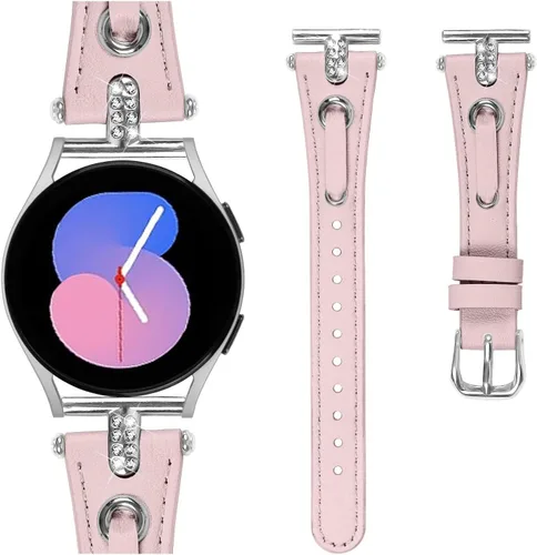 Miniatura 22 de DEALELE Correas compatibles con Samsung Galaxy Watch 6/6 Classic / 5/5 Pro / 4/4 Classic/Galaxy 3 1.614 in / Active 2, correa de repuesto de cuero